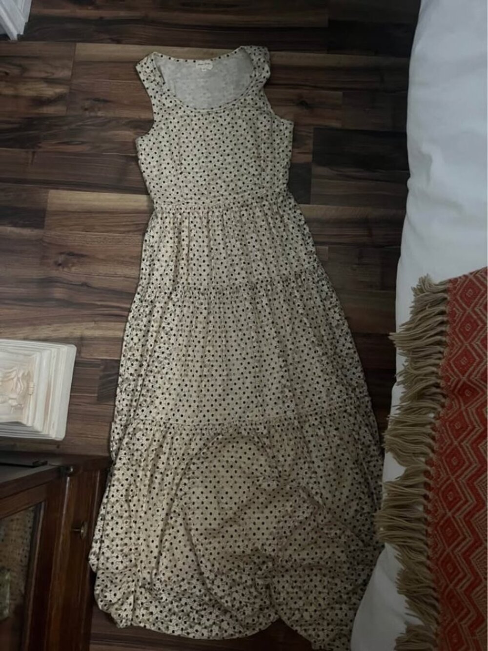 Anthropologie Floral Lace ruffle Maxi Dress size Medium - Picture 7 of 8